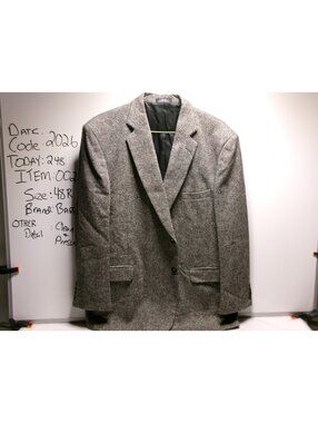 Barrington Mens Gray Sport Coat Blazer Size 48R